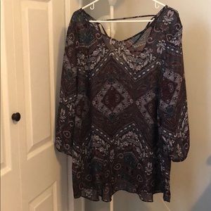 Maurices paisley strappy back top.
